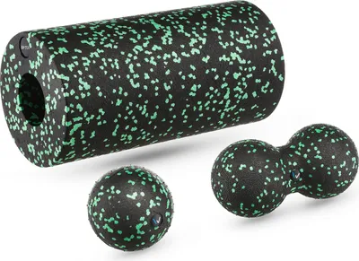 Produktbild von Gymtek® Massageset Yogaset Faszien Set - 2x Faszienball, 1x Faszienrolle - Massagegerät für Rückenmassage, Ganzkörper Massage, Yoga, Pilates, Workout