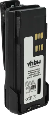 Produktbild von vhbw Akku kompatibel mit Motorola DP4400, APX4000, DP4000, DP2600E, DP4600, DP4401 Funkgerät, Walkie Talkie (3000 mAh, 7,4 V, Li-Ion) + Gürtelclip