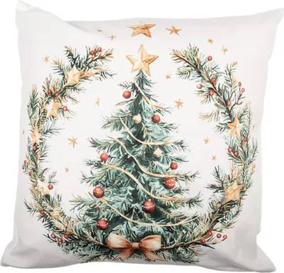Produktbild von Clayre & Eef Kissenbezug 45x45 cm Weiß Polyester