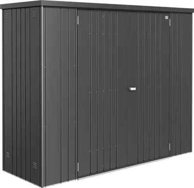 Produktbild von Biohort Equipment Locker, Metallschuppen, Doppel, Flachdach, Dunkelgrau Metallic, Stahl, Dunkelgrau Metallic