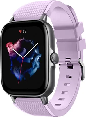 Produktbild von Strap-it Amazfit GTS 3 Silikonarmband (Lila)