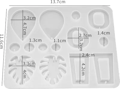 Obrázok produktu pre Silikónová živica formy pre náušnice DIY Mold Crystal Multi štýl epoxidové náušnice kľúčenka formy šperky prívesok Making Tool