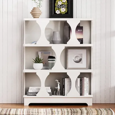 Produktbild von AIORBER Bücherregal, Kompakt, platzsparend, langlebig, Ablagefläche, offenes Bücherregal ,Hohlkammerdesign, 80x30x100cm, für Wohnzimmer, Büro,