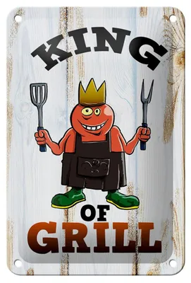 Produktbild von Blechschild Hinweis 12x18cm King of Grill