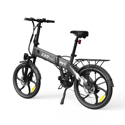 Obrázok produktu pre Elektrický bicykel PVY Z20 Pro - 250W motor 36V10.4AH batéria dojazd 80KM mechanické kotúčové brzdy - sivá