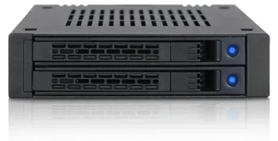 Produktbild von Icy Dock MB742SP-B, Schwarz, Metall, Kunststoff, 9.5 mm, 12 Gbit/s, CE, REACH, 101,6 mm
