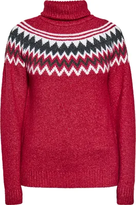 Produktbild von ALBEE damen strickpullover - dunkelrot mehrfarbig, XL