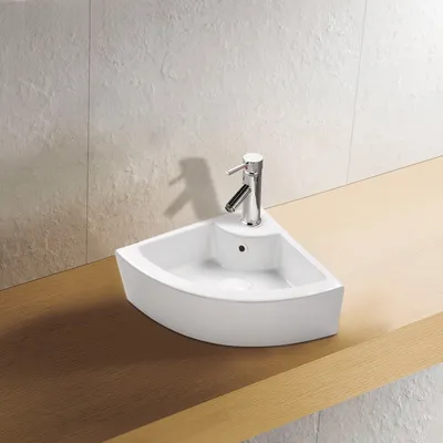 Obrázek produktu pro Rohové keramické umyvadlo WC pro hosty 46x32 cm