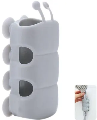 Obrázek produktu pro Silikonový držák do koupelny, bez vrtání, na sprchové hlavice, 4 × 3 × 7,5 cm, šedý