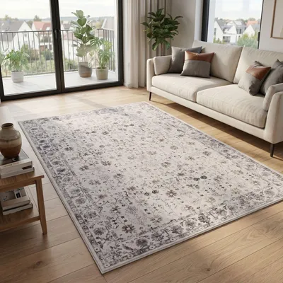 Produktbild von Carpetsale24 Waschbarer Teppich Vintage Kurzflor Teppich Wohnzimmer Esszimmer Orientalisches Design Pflegeleicht Grösse: 160x230 cm