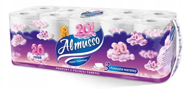 Zdjęcie produktu dla Almusso 20! Papier toaletowy 3-warstwowy, 20 rolek