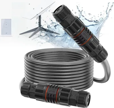 Obrázek produktu pro 75FT sada pro opravu prodlužovacího kabelu pro Starlink IP68 vodotěsný bezkyslíkatý měděný náhradní kabelový prodlužovač na 150 stop