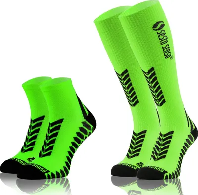 Produktbild von Sesto Senso Sportsocken Set Unisex – Kniestrümpfe und Sneaker Grün Größe 43-47