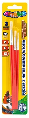 Productafbeelding van Astrino, set van 3 penseelborstels van natuurlijk haar, maten 2-6-12, artikelnummer 325023010