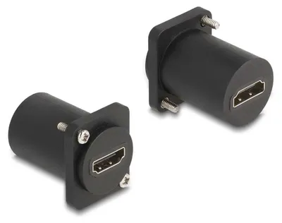 Productafbeelding van Delock D-type module, HDMI 8K 60Hz, connector (female) naar connector (female), met schroeven, zwart