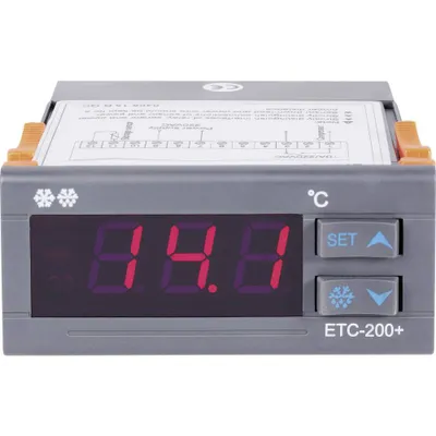 Productafbeelding van VOLTCRAFT ETC-200+ Temperatuurregelaar, NTC-sensor, -40 tot +120 °C, relais 10 A, (L x B x H) 88 x 75 x 34,5 mm