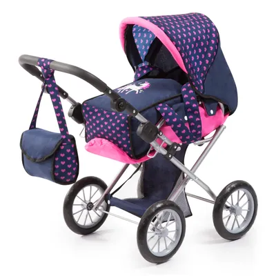 Image de Bayer Design 13654AA Poussette landau pour poupée City Star, couffin amovible, sac à bandoulière, réglable, pliable