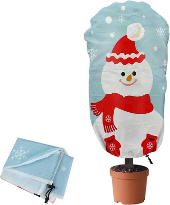 Zdjęcie produktu dla Zimowa, gruba osłona przeciwkorzeniowa do ogrodu z paskiem, 80 x 100 cm, wodoodporna i wytrzymała