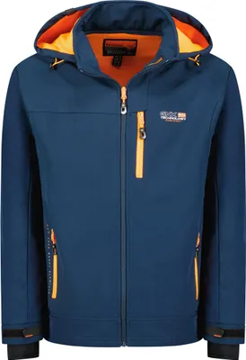 Produktbild von Geographical Norway Herren Softshell Übergangsjacke Model: Rumba, Farbe: Blau/Orange, Größe S