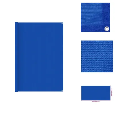 Zdjęcie produktu dla vidaXL Dywan namiotowy 200x400 cm niebieski HDPE - Akcesoria namiotowe