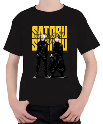 Produktbild von Satoru Gojo Geto Strongest Duo Jujutsu Kaisen Anime Ästhetik Kinder T-Shirt, Schwarz, 128
