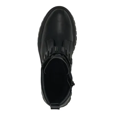 Produktbild von Tamaris Damen Stiefelette Reißverschluss schöne Zierriemen Profil 1-25472-41, Größe:38 EU, Farbe:Schwarz
