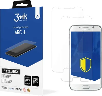 Produktbild von 3mk Display Schutzfolie ARC+ für Samsung Galaxy S6  0,17mm Self-Heal (2 Stück)