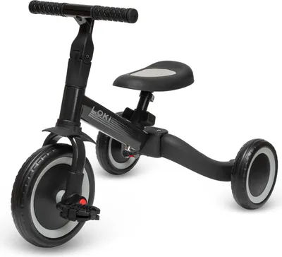 Produktbild von Dreirad Laufrad Laufhilfe 4 in 1 Multifunktional Bike Kind Balance LOKI Schwarz ib style®