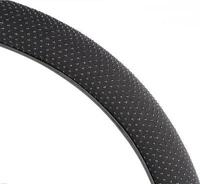 Produktbild von alca® Auto Lenkradhülle Luxus 37-39 cm Lenkradschoner schwarz weiches Textildesign mit genoppter Fläche Universal griffsicher rutschfest bequem