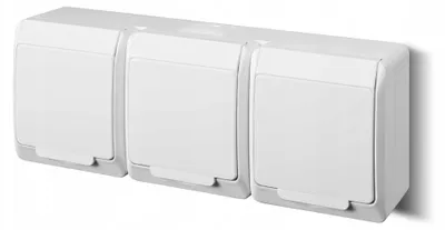 Zdjęcie produktu dla Elektroplast Socket Hermes 3Pl White Ip44 0326-02
