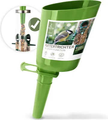 Produktbild von wildtier liebe Futterschaufel, Futtertrichter Vögel - Einfaches Befüllen von Vogelfutterspender, Futtersäule, Vogelfutter-Silo mit Wildvogelfutter I Schaufel, Trichter, Einfülltrichter Vogelfutter