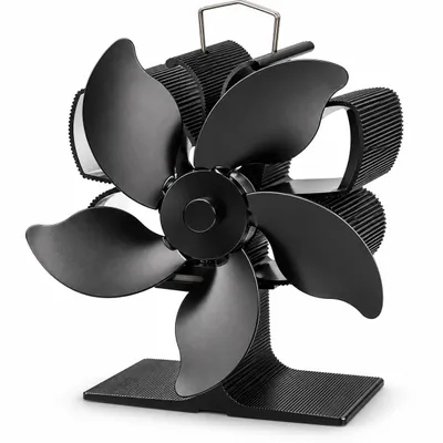 Produktbild von Ofenventilator 5-Flügel – hitzebetriebener Kaminventilator ohne Strom für Kamin & Holzofen