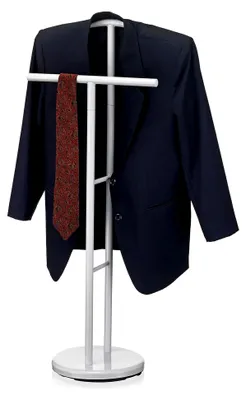Produktbild von Herrendiener LAURENZ Garderobe Kleiderständer mit Hosenbügel, Metall weiß