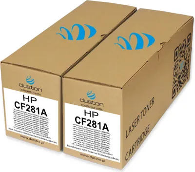 Obrázok produktu pre 2x CF281A, 81A Tonerová tlačová kazeta čiernej farby kompatibilná s HP LaserJet Enterprise M604 M605 M606 M630