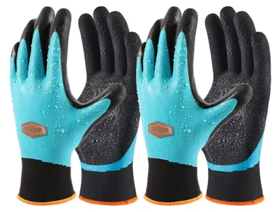 Image de Gants de jardin imperméables antidérapants, lot de 2