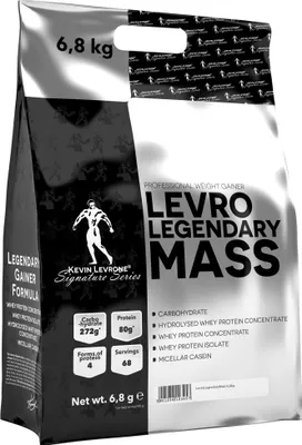 A product bag of weight gainer supplement.