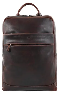 Image de Sac à dos PARMA, modèle M, couleur marron, pour hommes - en cuir