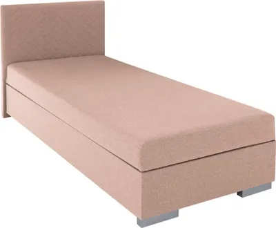 Zdjęcie produktu dla Kondela Tapicerowane łóżko jednoosobowe ze schowkiem Adara 90x200 cm - różowe