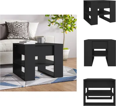 Obrázek produktu pro vidaXL Konferenční stolek černý 55,5x55x45 cm materiál na bázi dřeva - Konferenční stolky
