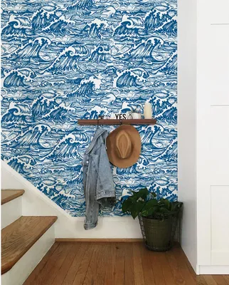 Produktbild von Coloray Fototapete 290x290 cm Latextapete Magicstick - Sturmwellen Meer Ozean