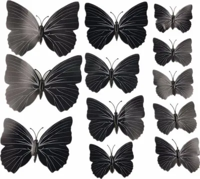Imagen del producto de Go Go Gadget – Adhesivos 3D para pared – Mariposa – Habitación infantil – Habitación de bebé – Decoración – 12 unidades – /Blanco