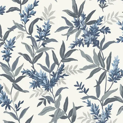 Produktbild von Belgravia - Tapete "Olivia", Floral AG3644 (10 m x 0,5 m) (Blau)
