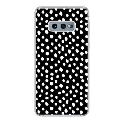 Produktbild von MuchoWow® Handyhülle Schutzhülle Hülle für Samsung Galaxy S10e Polka dots - Schwarz - Weiß Silikon Softcase Handy Hülle - Handy