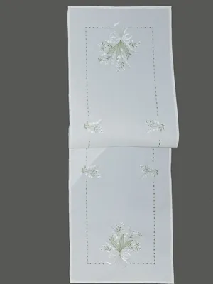 Produktbild von Tischwäsche mit Stickerei Maiglöckchen 40 x 140 cm