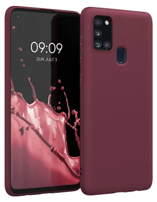 Produktbild von kwmobile Handyhülle für Samsung Galaxy A21s Hülle - TPU Case - Kabelloses Laden - Schutzhülle Cover in Tawny Red