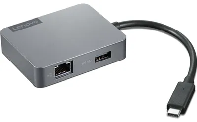 Productafbeelding van Lenovo USB-C Travel Gen2, USB 2.0 Type-C, 10.100.1000 Mbit/s, IEEE 802.1ad, IEEE 802.3, HDMI, RJ-45, USB 3.2 Gen 1 (3.1 Gen 1) Type-A, VGA, 3A, USB