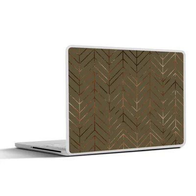 Produktbild von MuchoWow® Laptop Aufkleber Sticker Cover Muster - Linie - Bronze - Luxus 32.5x23.5 cm - Sticker für Laptop - Selbstklebend