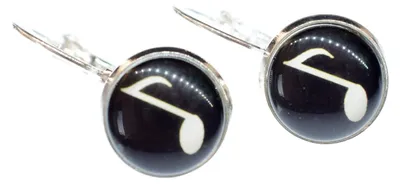 Produktbild von Achtelnote Noten Note Ohrringe Cabochon Miniblings Musik Klavier Musiker Pianist