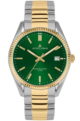 Zdjęcie produktu dla Jacques Lemans 50-4K Damenuhr Derby Bicolor/Grün