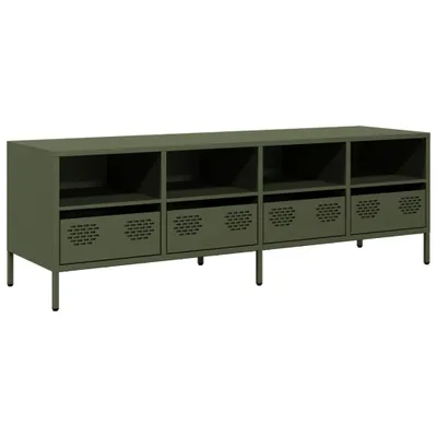 Produktbild von vidaXL TV-Schrank Olivgrün 135x39x43,5 cm Kaltgewalzter Stahl